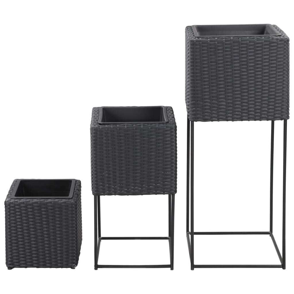 Garden Raised Beds 3 pcs Poly Rattan Price