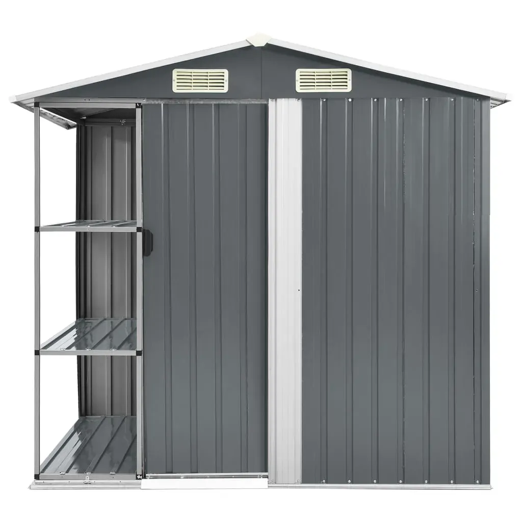 Garden Shed with Rack 205x130x183 cm Iron Price