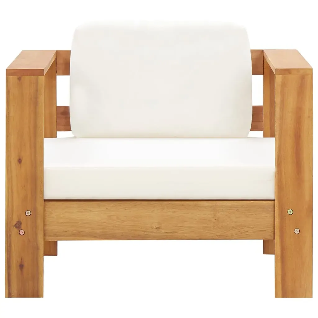 Garden Chair with Cushion Solid Acacia Wood Price