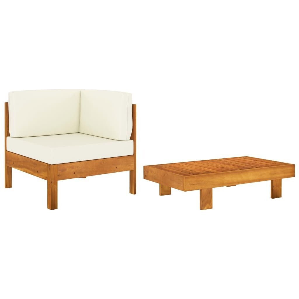 Garden Sofa Bench with Cushions Solid Acacia Wood Price
