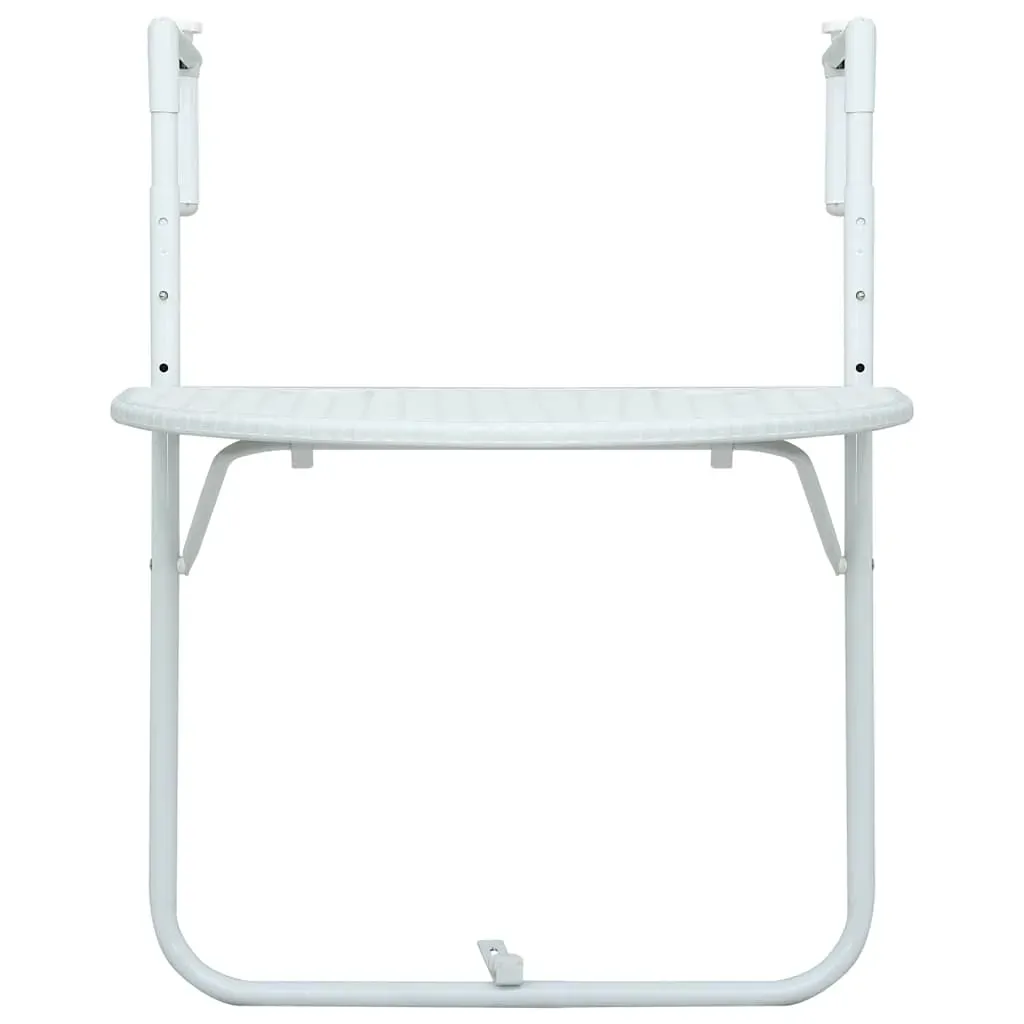 Hanging Balcony Table 60x64x83.5 cm Plastic Rattan Look Price