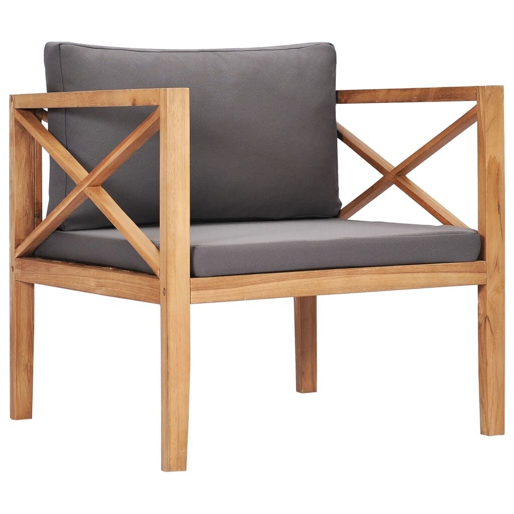Garden Chair with Cushions Solid Teak Wood Price