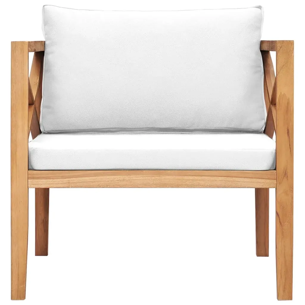 Garden Chair with Cushions Solid Teak Wood Price