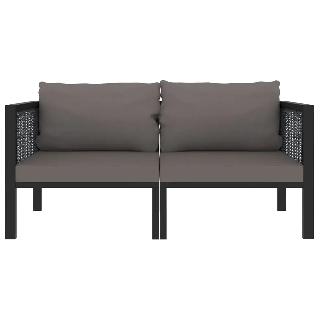 Sofa with Cushions Anthracite Poly Rattan Price