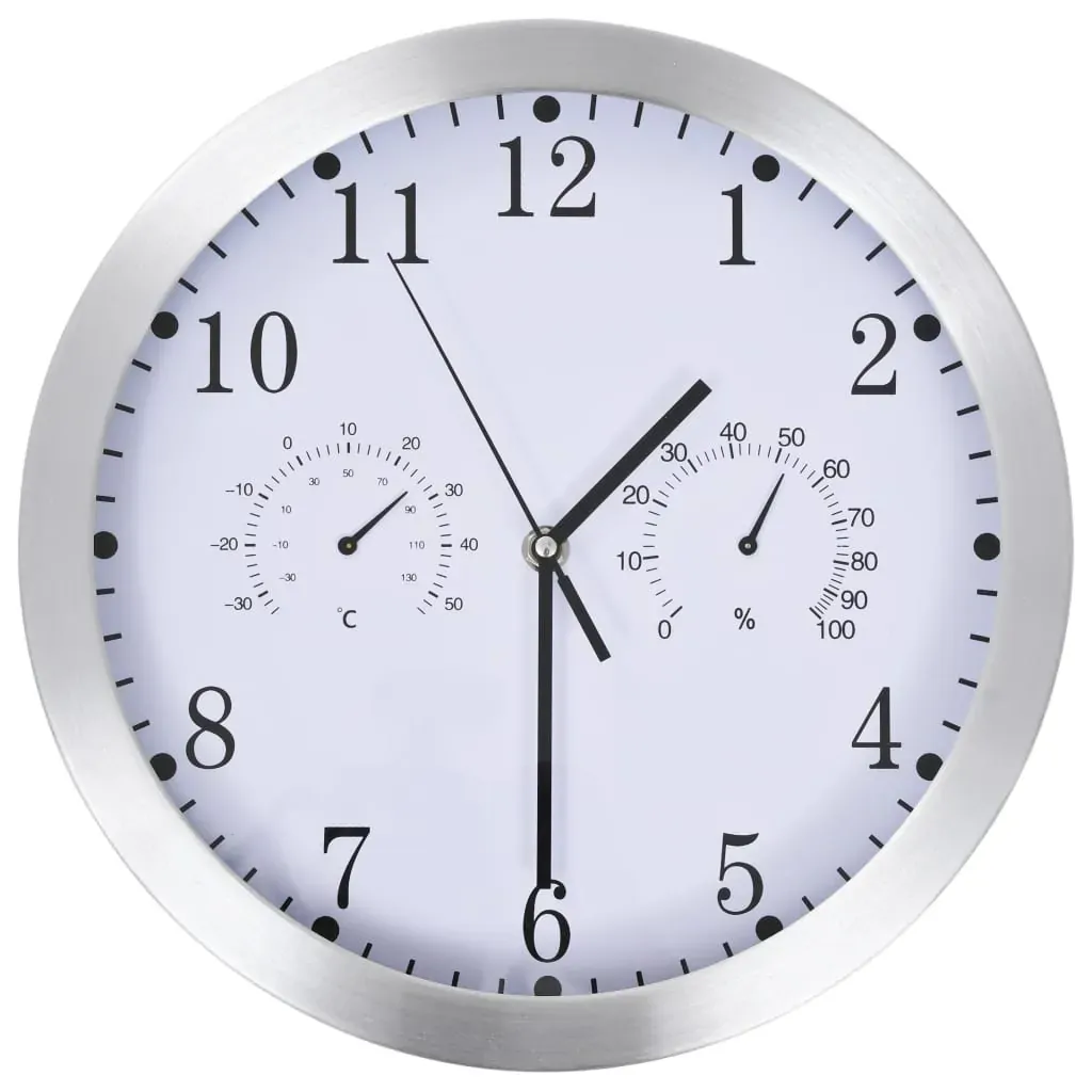 Wall Clock with Quartz Movement Hygrometer and Thermometer 30 cm Price