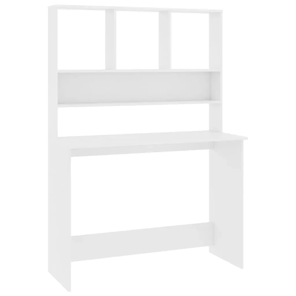 Desk with Shelves 110x45x157 cm Engineered Wood Price
