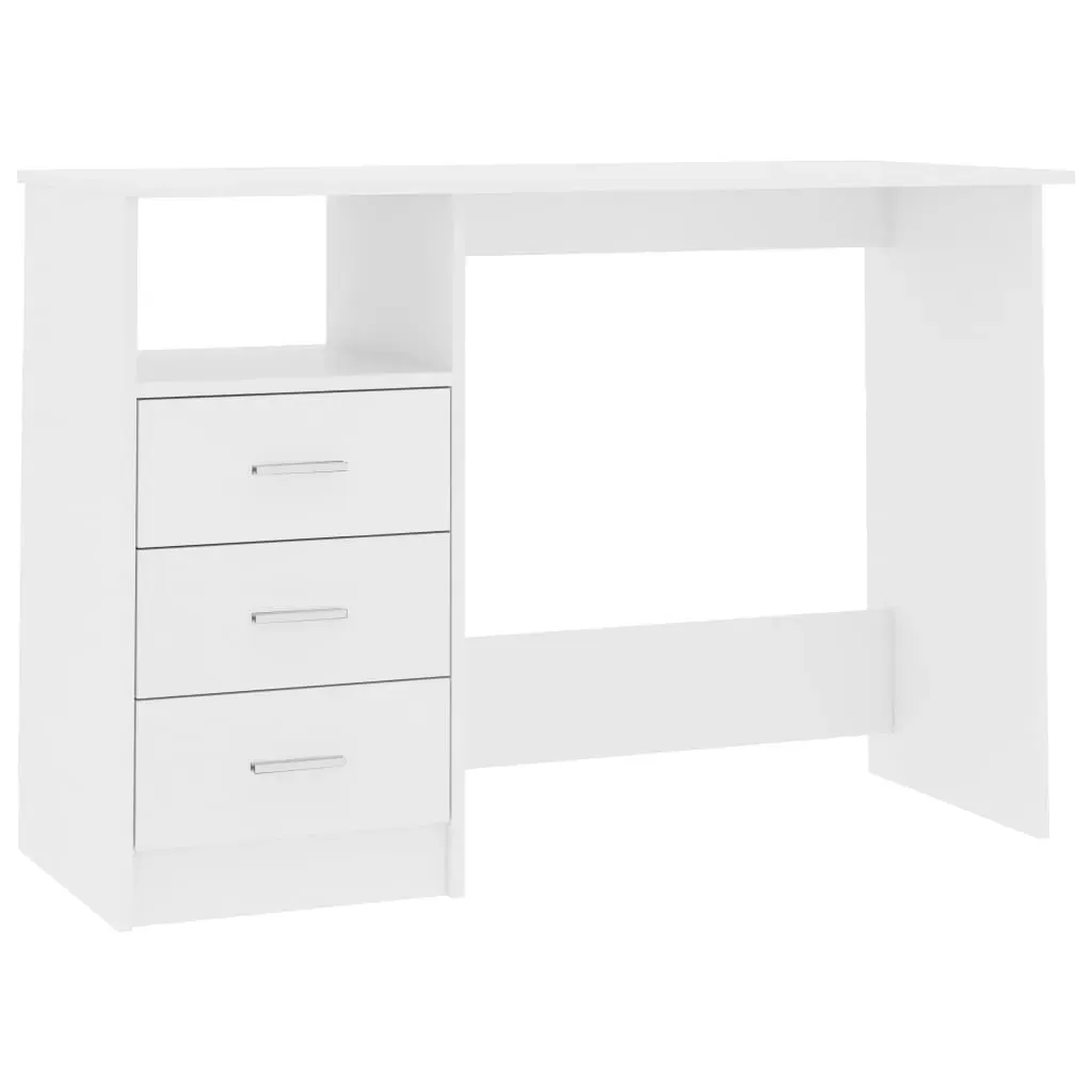 Desk with Drawers 110x50x76 cm Engineered Wood Price