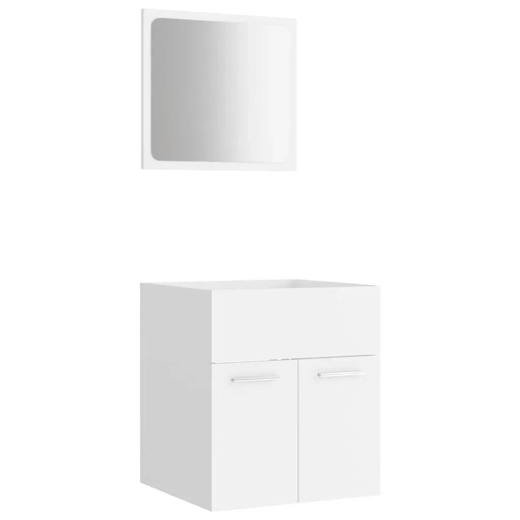 2 Piece Bathroom Furniture Set Engineered Wood Price