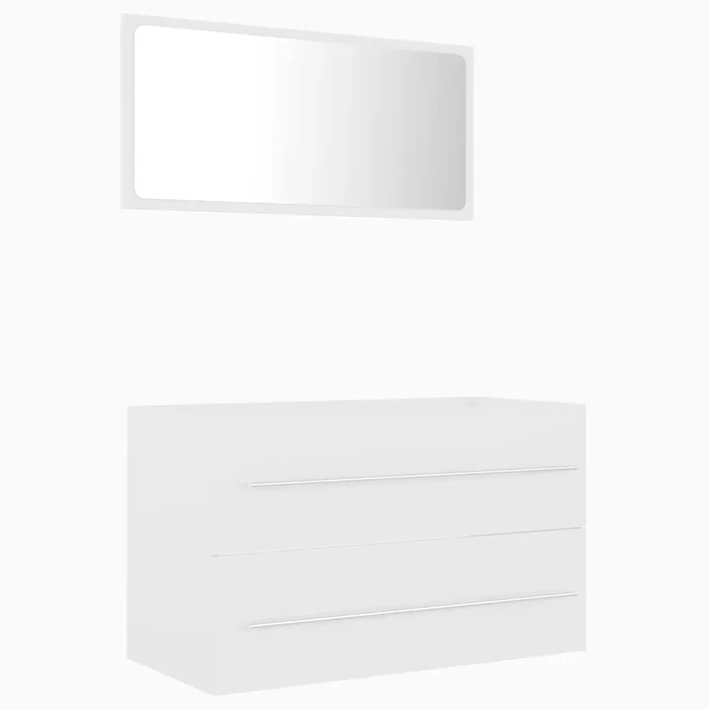 2 Piece Bathroom Furniture Set Engineered Wood Price