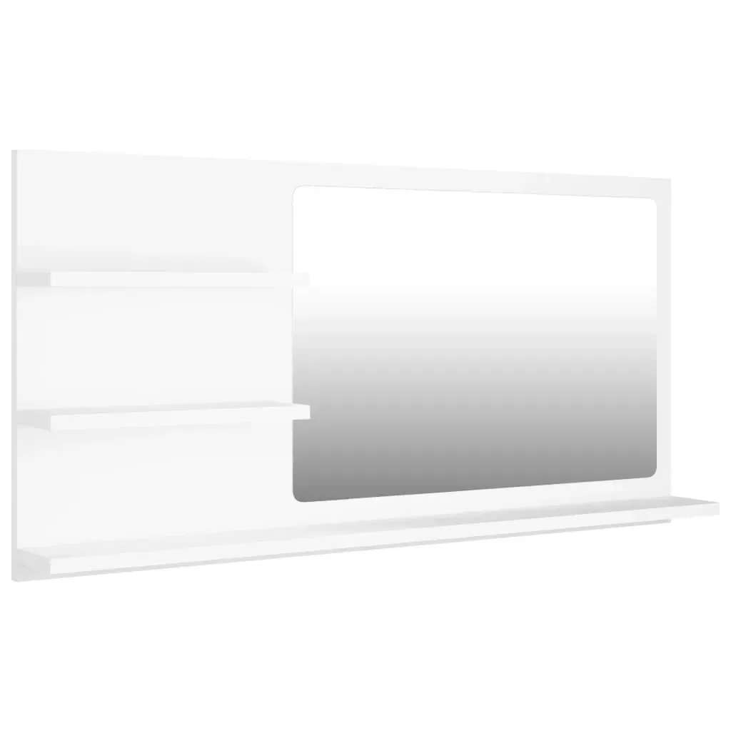 Bathroom Mirror 90x10.5x45 cm Engineered Wood Price