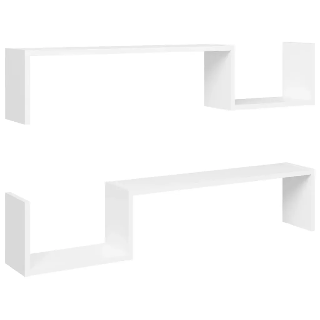 Wall Shelves 2 pcs 100x15x20 cm Engineered Wood Price