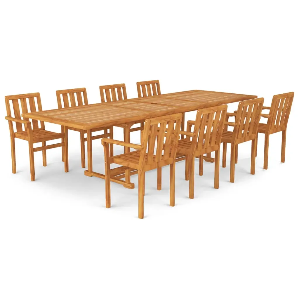 9 Piece Garden Dining Set Solid Teak Wood Price