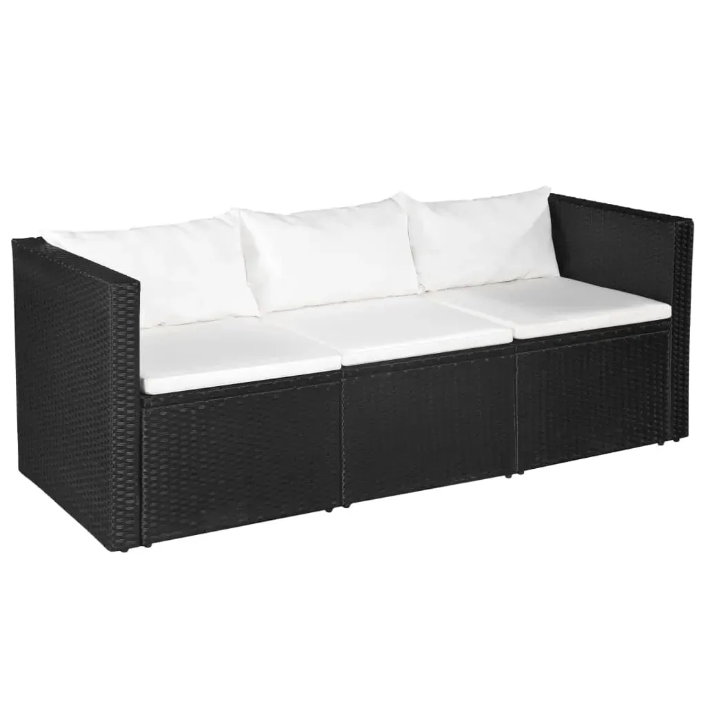 3 Piece Garden Lounge Set Poly Rattan Price
