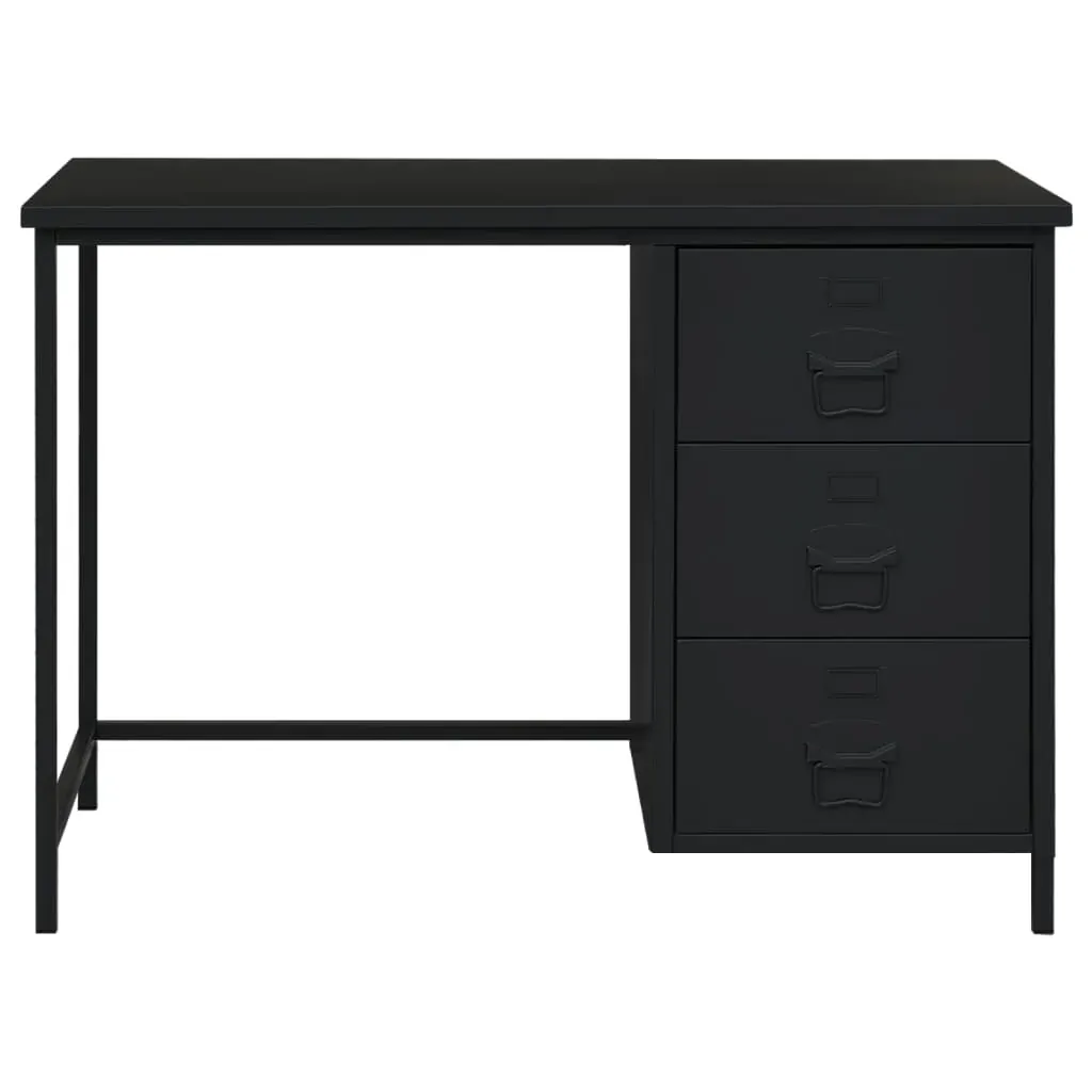 Industrial Desk with Drawers 105x52x75 cm Steel Price