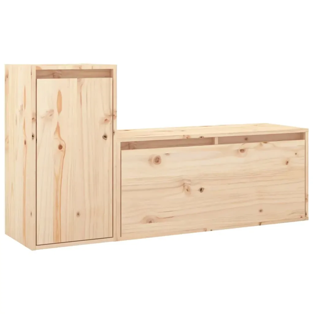 Delavan TV Cabinets 2 pcs Solid Wood Pine Price
