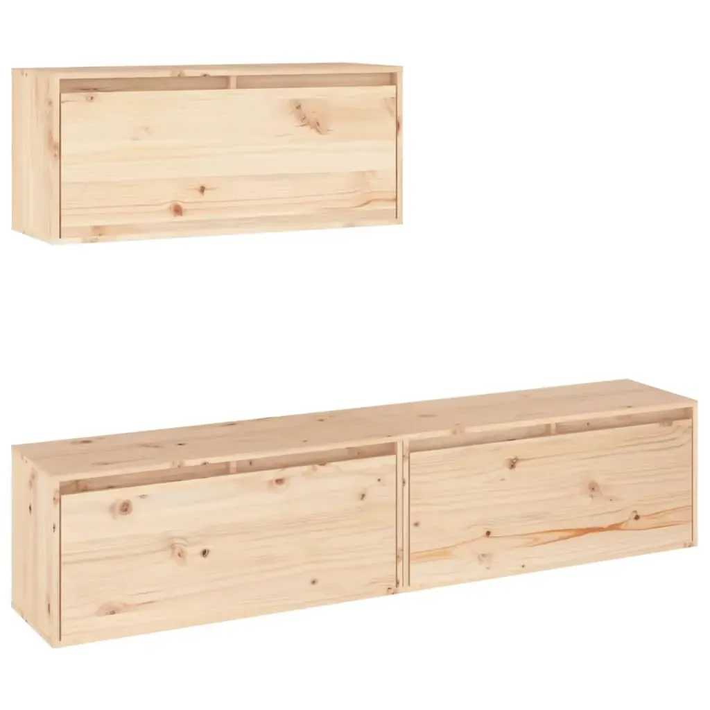 Croxley TV Cabinets 3 pcs Solid Wood Pine Price