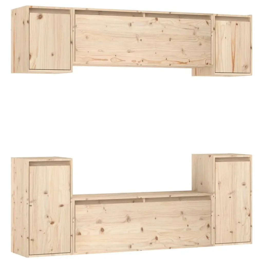 Healdsburg TV Cabinets 6 pcs Solid Wood Pine Price