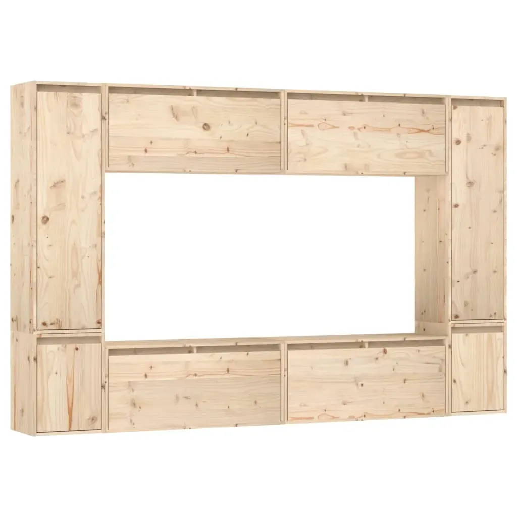 Forster TV Cabinets 8 pcs Solid Wood Pine Price