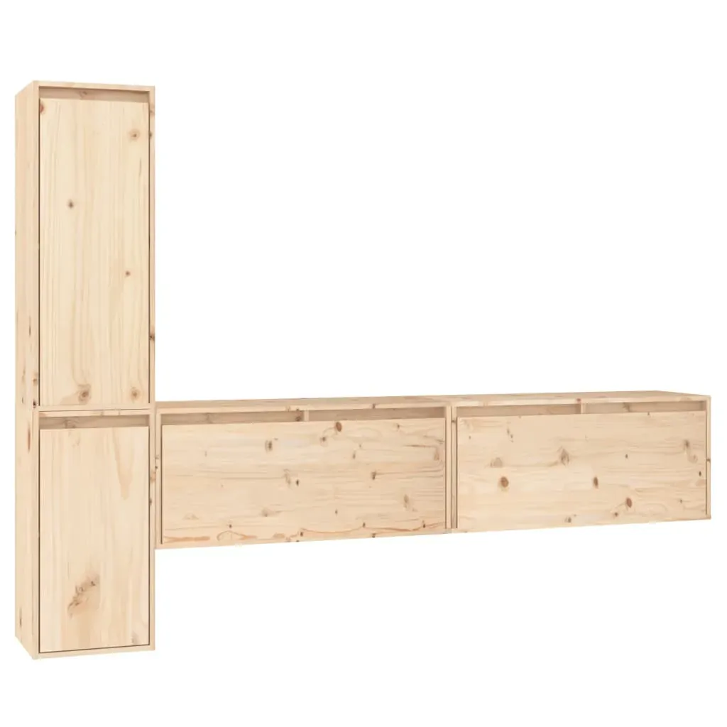 Hempstead TV Cabinets 4 pcs Solid Wood Pine Price