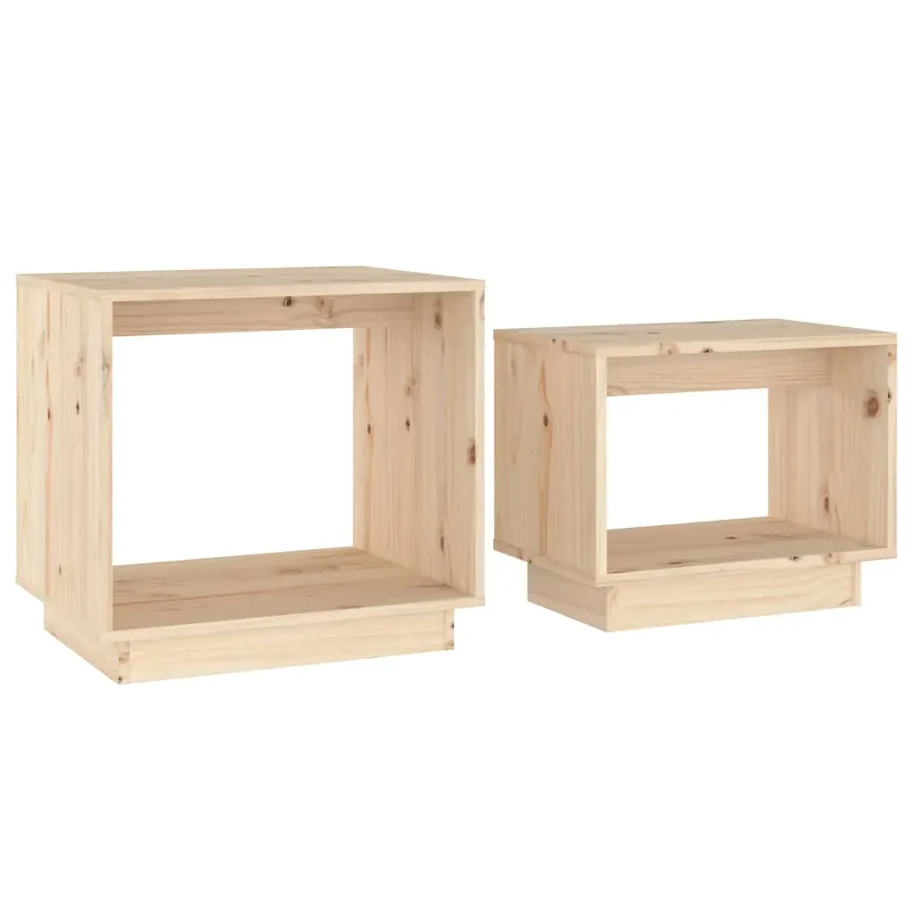 Nesting Coffee Tables 2 pcs Solid Wood Pine Price