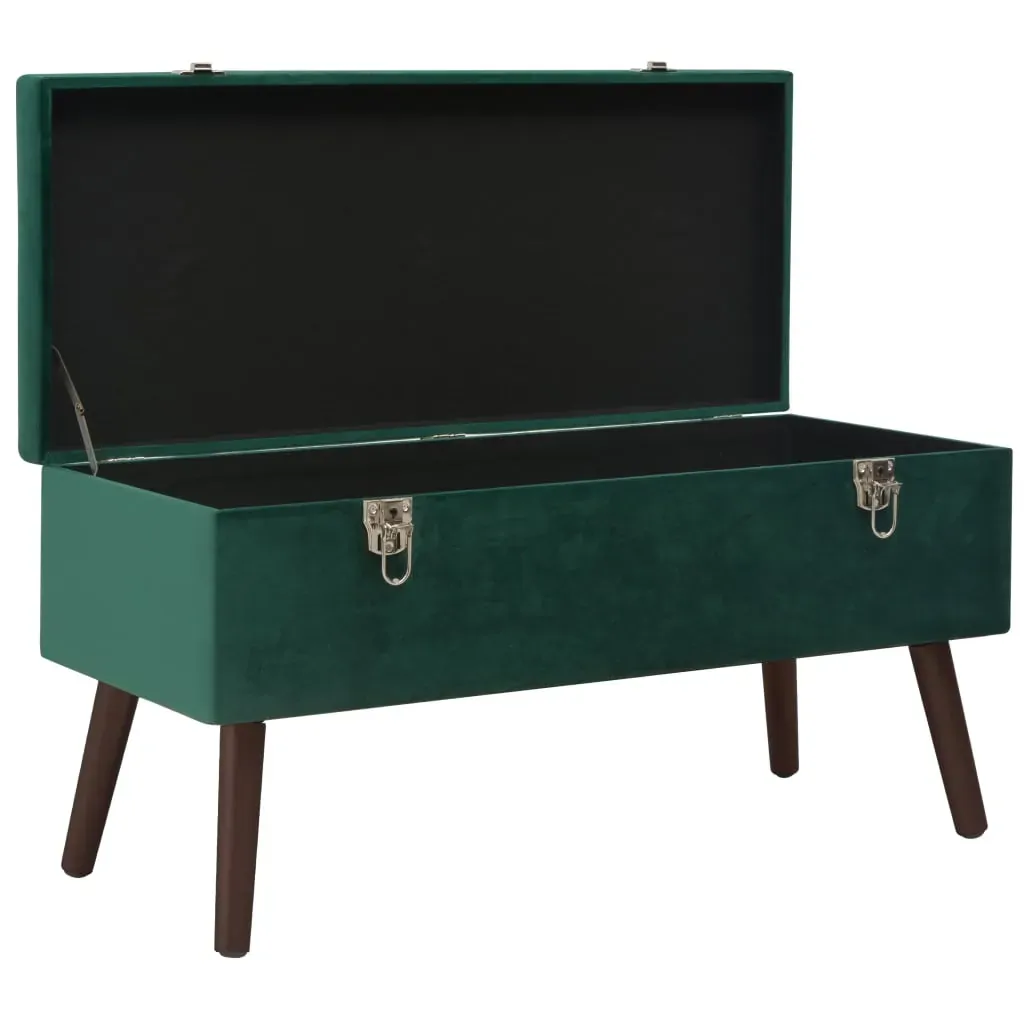Bench with Storage Compartment 80 cm Velvet Price