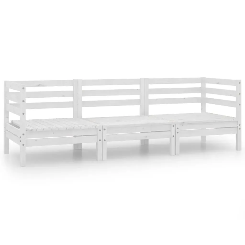 3 Piece Garden Lounge Set Solid Wood Pine Price