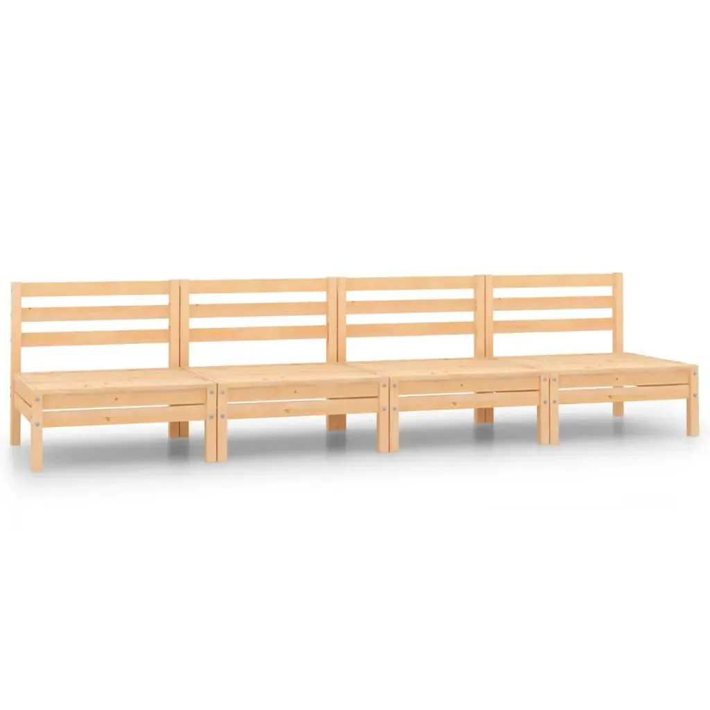 4 Piece Garden Lounge Set Solid Wood Pine Price
