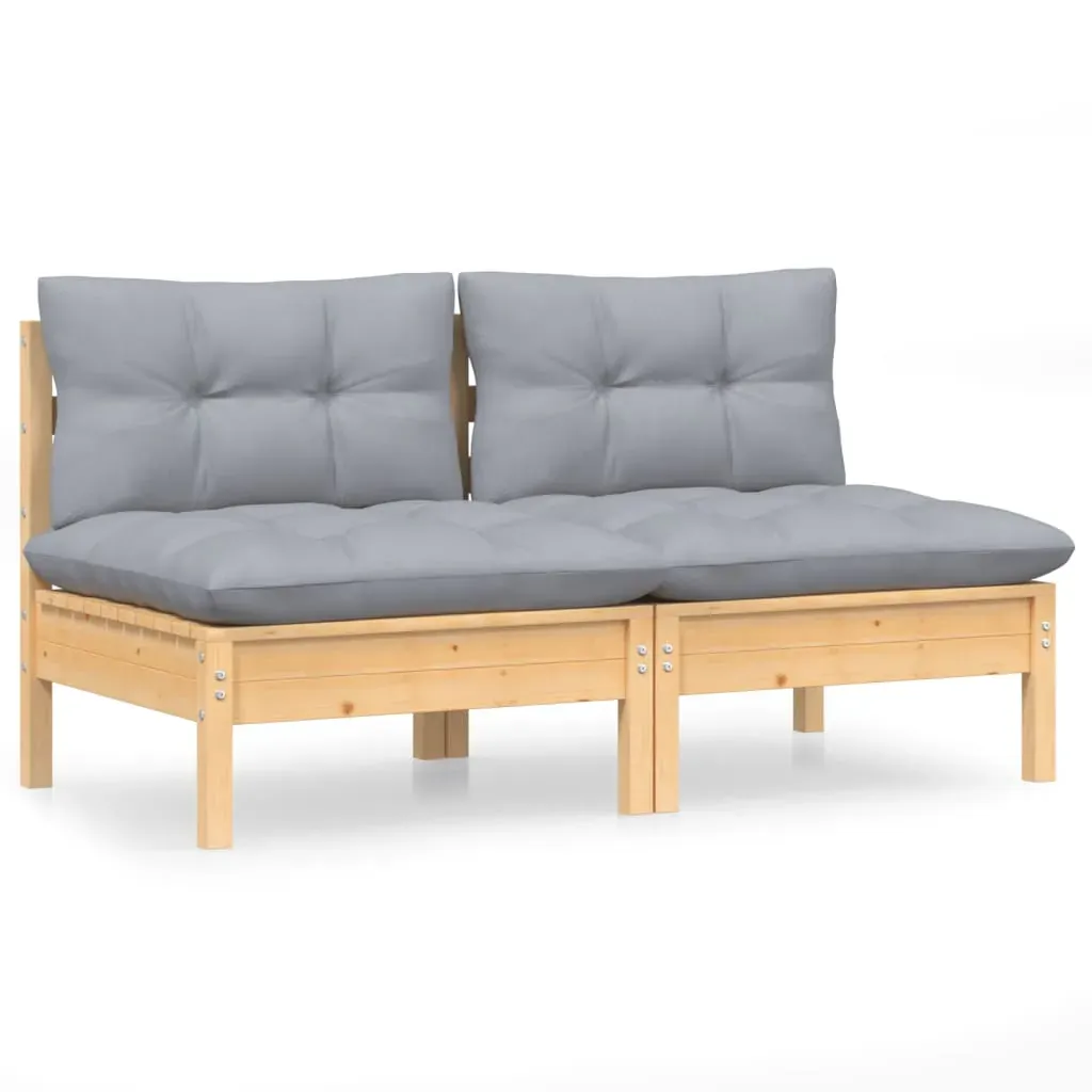 2-Seater Garden Sofa with Cushions Solid Wood Pine Price