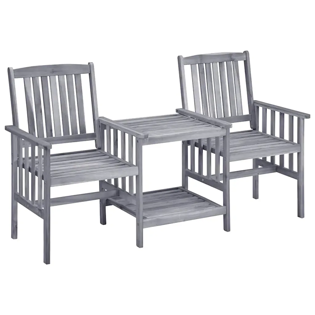 Garden Chairs with Tea Table and Cushions Solid Acacia Wood Price