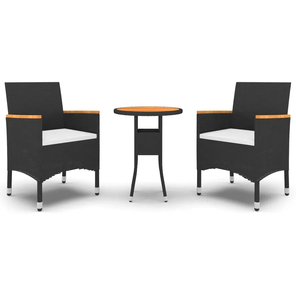 3 Piece Garden Dining Set Poly Rattan Price