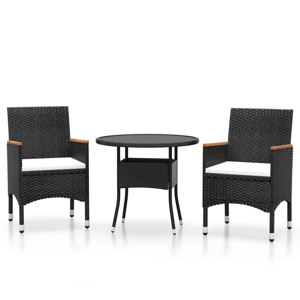 3 Piece Garden Dining Set Poly Rattan Price