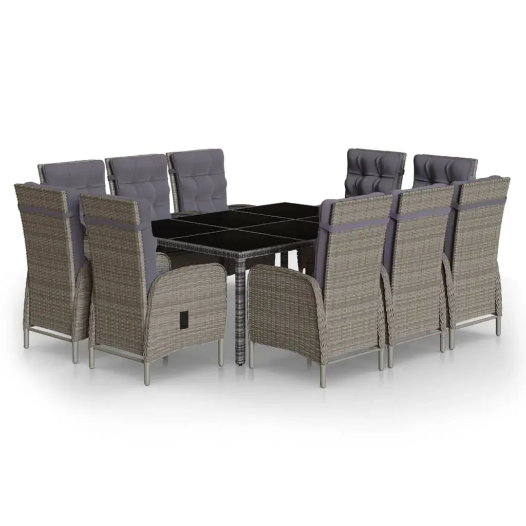 11 Piece Garden Dining Set Poly Rattan Price