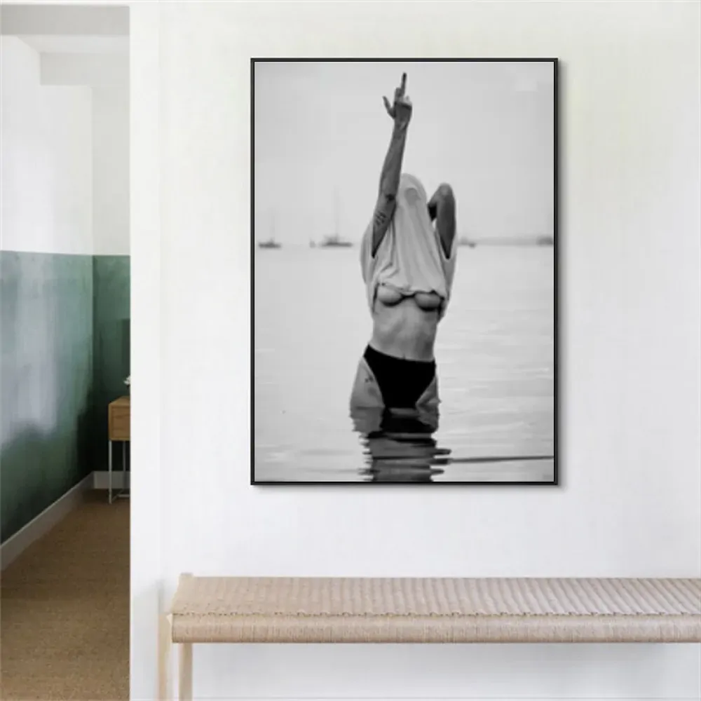 Feminist Print Black Frame Canvas Wall Art Price