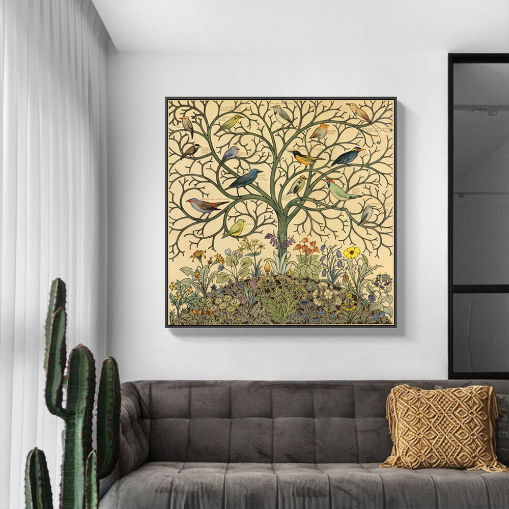 Tree Of Life Black Frame Canvas Wall Art Price