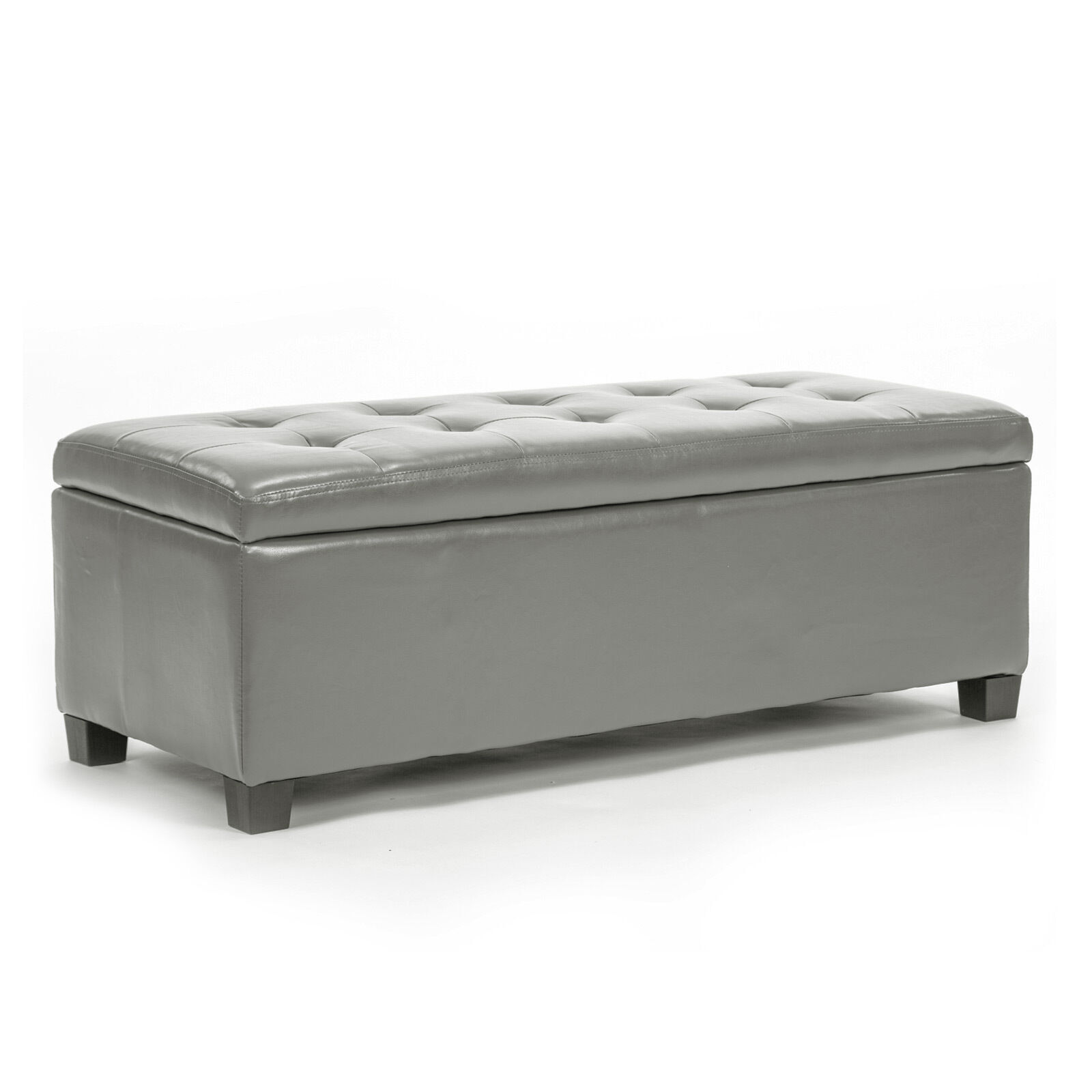 Storage Ottoman Stool 102cm Fabric DARK BLUE Price