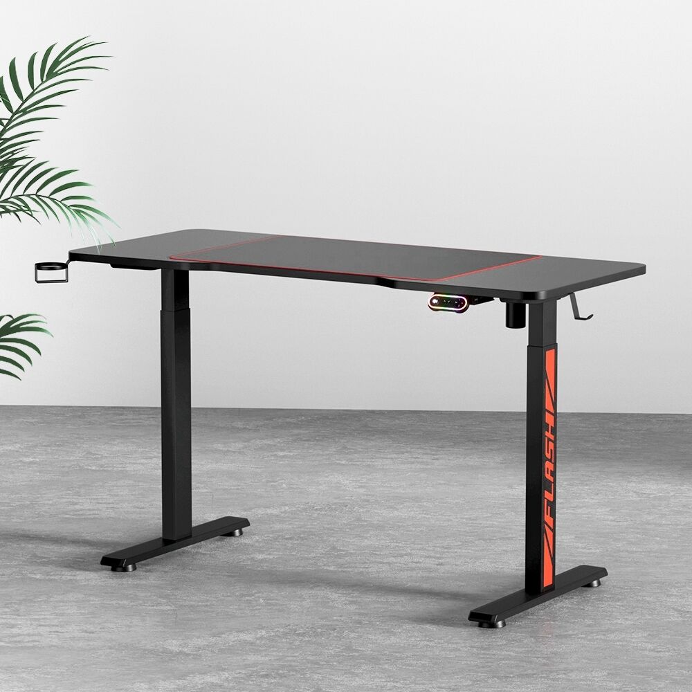 Electric Standing Desk Gaming Desks Sit Stand Table RGB Light Home Office. Price