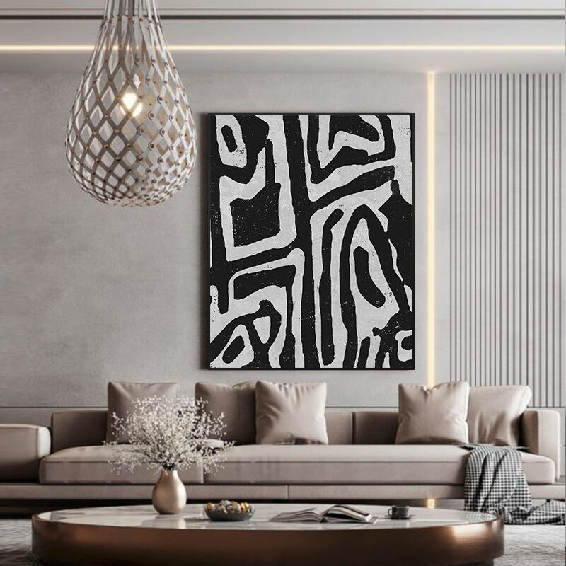 Abstract Black Artwork Black Frame Canvas Wall Art Price