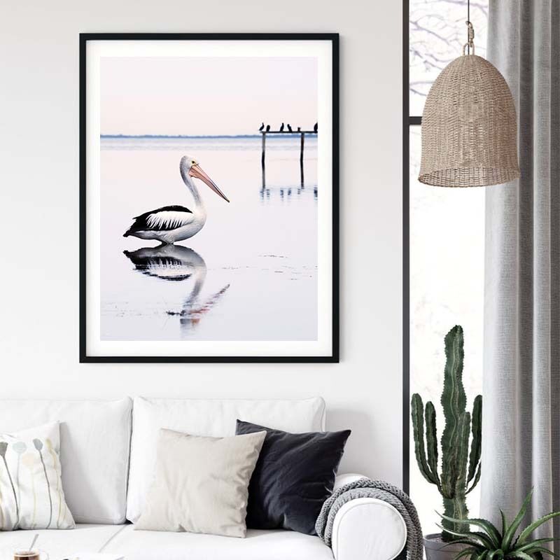 Pelican Black Frame Canvas Wall Art Price
