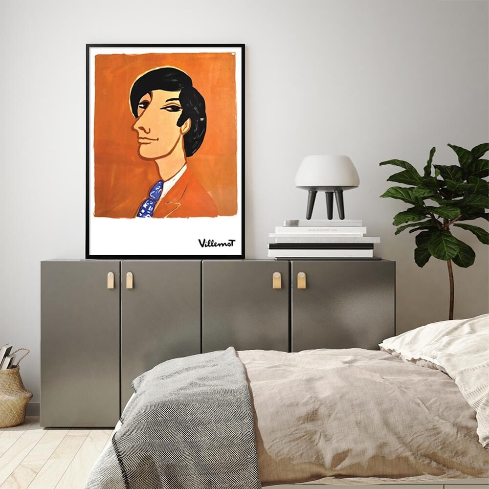 Villemot 1971 Black Frame Canvas Wall Art Price