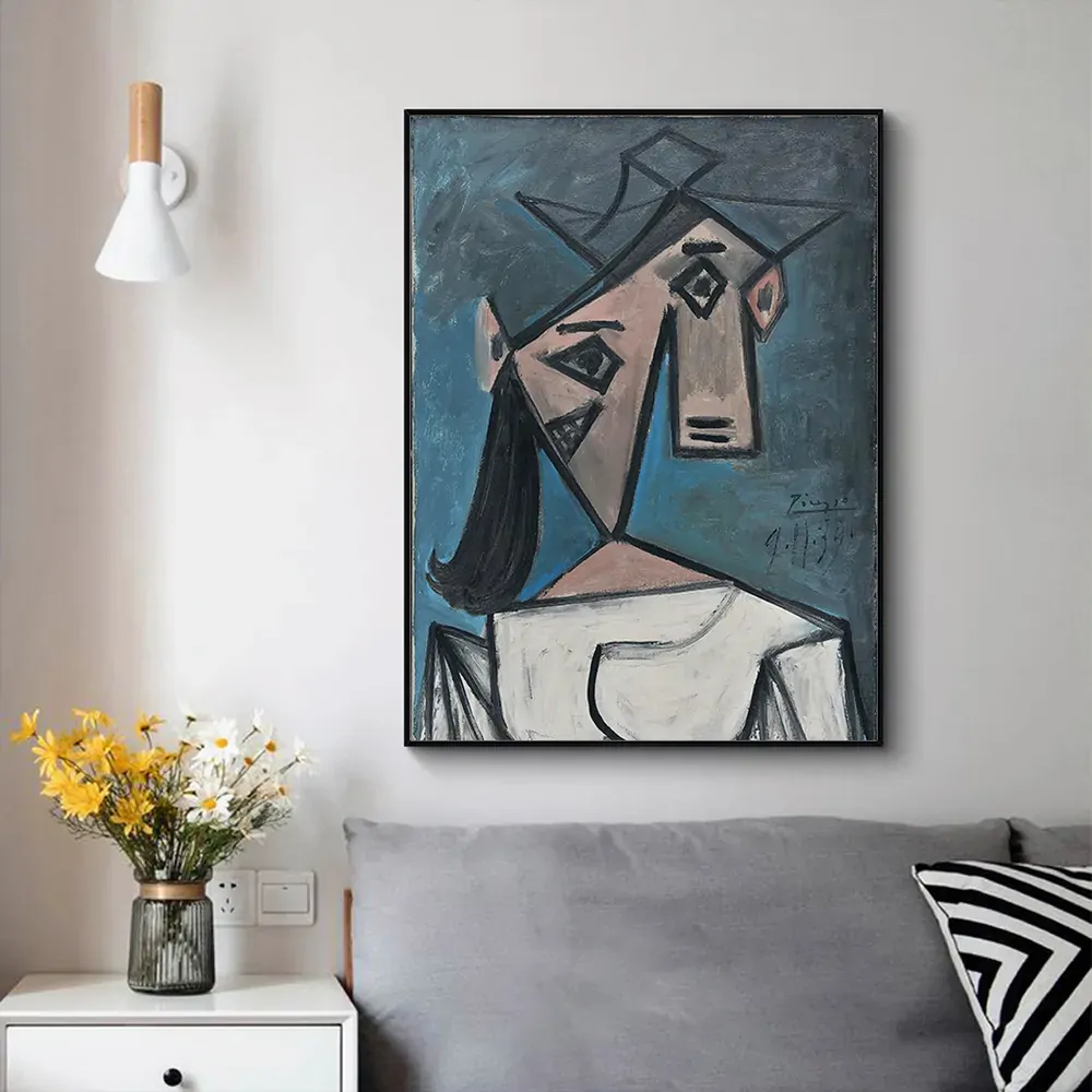 Head Of A Woman By Pablo Picasso Black Frame Canvas Wall Art Price