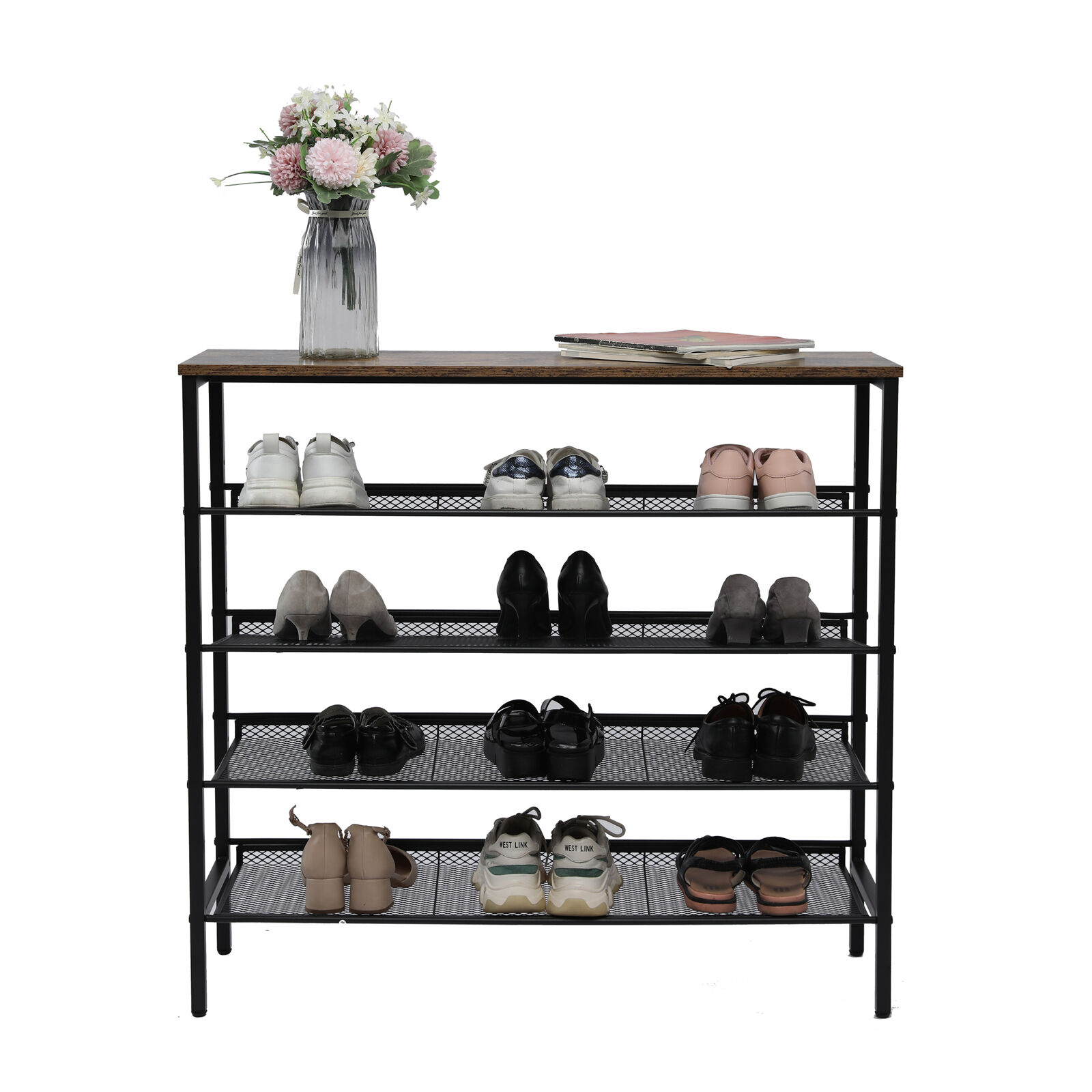 5-Tier Shoe Rack Shelf Stand Flat & Slant Adjustable Storage Organizer Price
