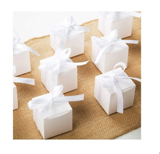 10 Pack of White 5x5x8cm Square Cube Card Gift Box - Folding Packaging Small rectangle/square Boxes for Wedding Jewelry Gift Party Favor Model Candy C Price