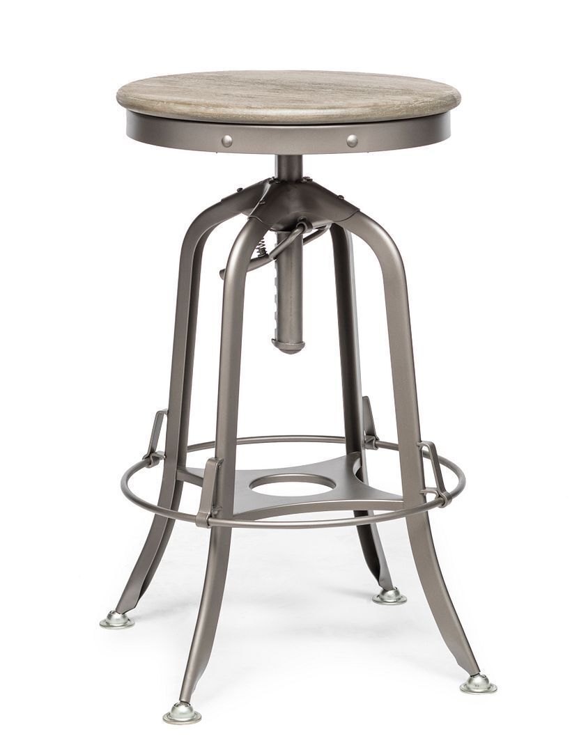Industrial Wooden Height Adjustable Swivel Bar Stool Price