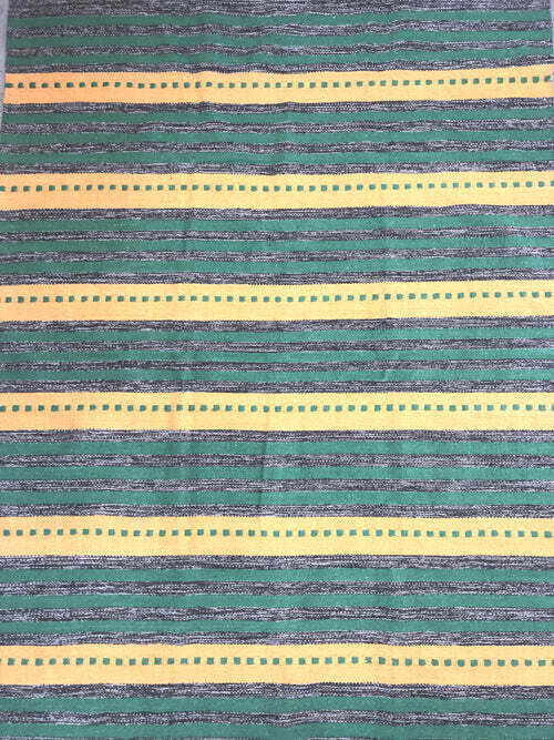 Green/yellow cotton rug Price