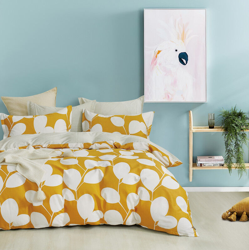 Zoey 100% cotton reversible quilt cover set Price