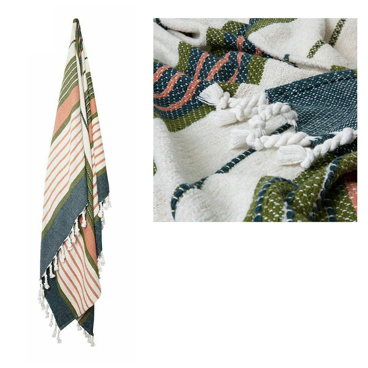 J.Elliot Home Zella Cotton Throw Rug Multi Price