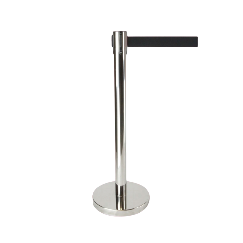 Retractable Queue Crowd Control Barriers | Silver Pole Belt Price
