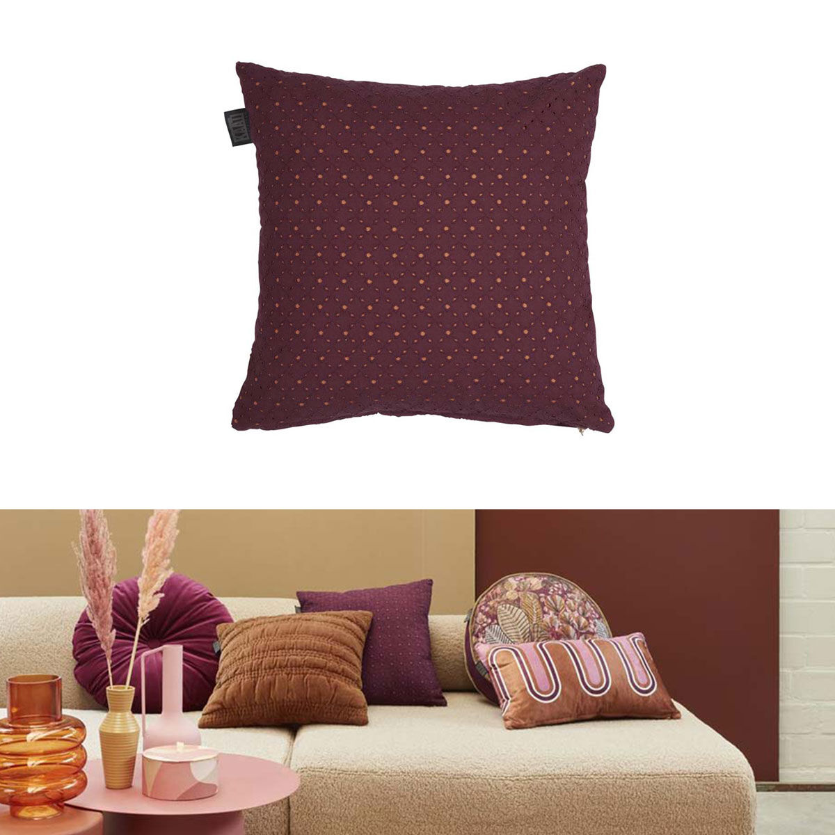 Bedding House Chelsy Square Filled Cushion 40cm x 40cm Price