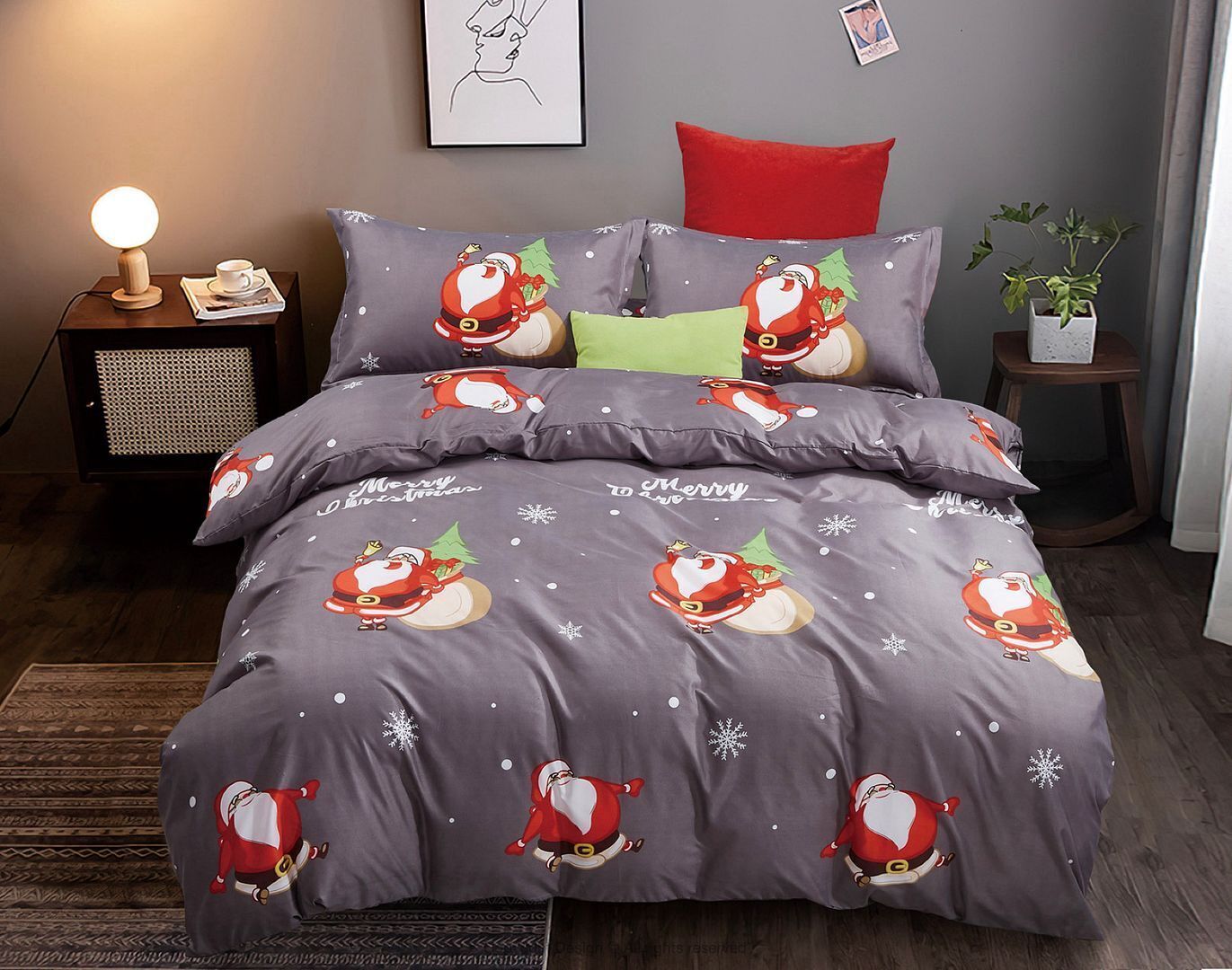Christmas Santa Quilt/Doona/Duvet Cover Set Price