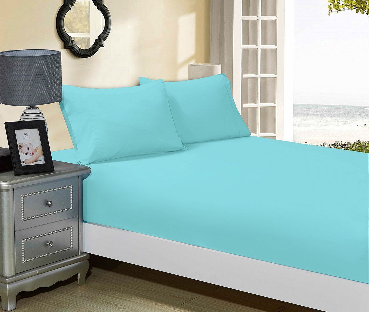 1000TC Ultra Soft Fitted Sheet & Pillowcase Set - Single Size Bed Price